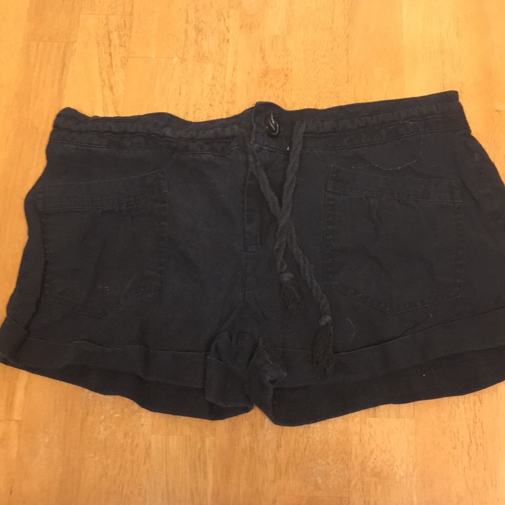 Black cotton shorts
